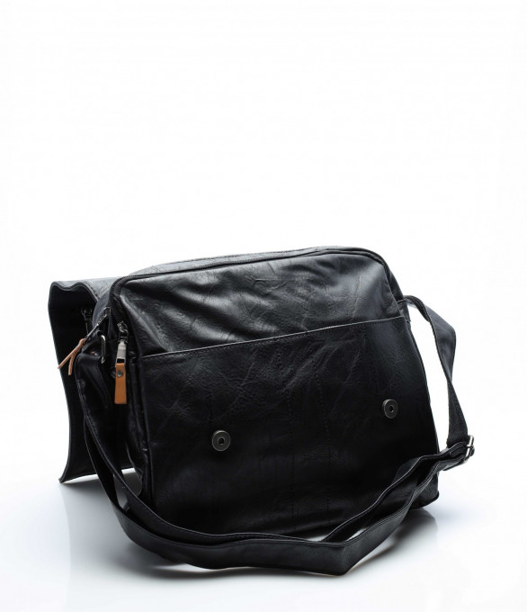 Кожена чанта с кафяви елементи 13643...