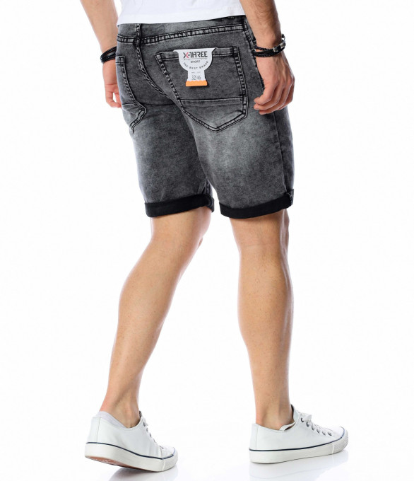 Къси дънкови панталони 13731 - Черен