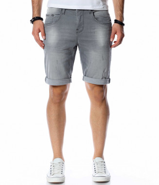 Сиви къси дънки 13736 - Сив