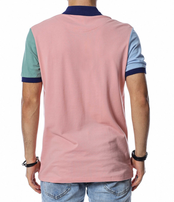 Тениска с яка и различни ръкави 13769...