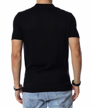 Тениска с яка и цип 13773 -... 2