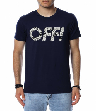 Цветна тениска с надпис OFF...