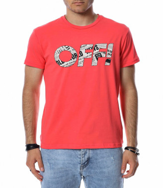 Цветна тениска с надпис OFF...