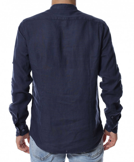 Ленена риза с дълъг ръкав 13757 -...