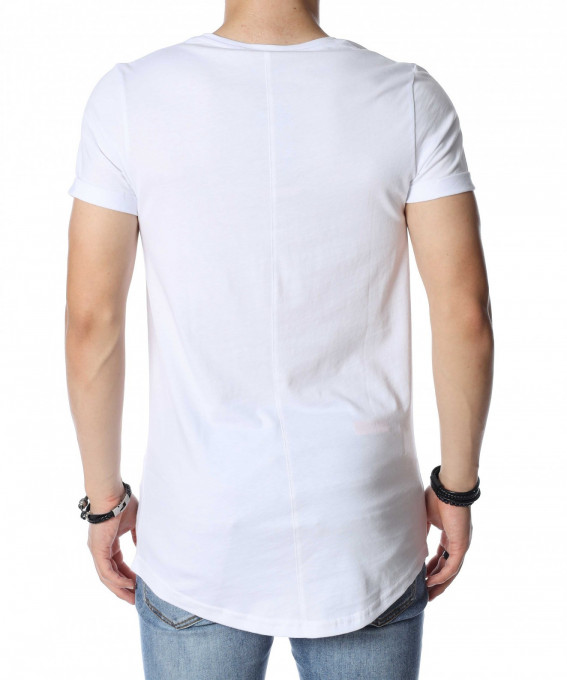 Тениска с изразителна щампа 13784 - Бял