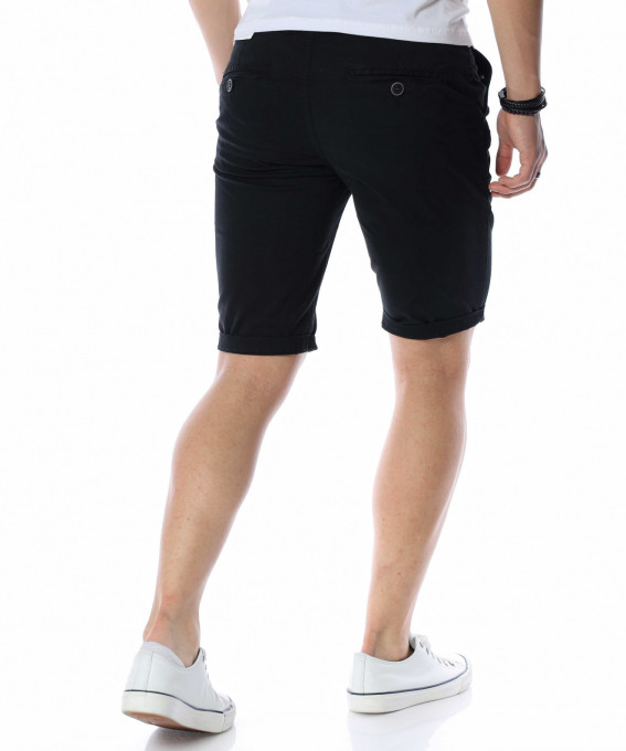 Къси изчистени панталони 13812 - Черен