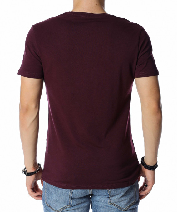 Тениска с миниатюрен надпис 13833 -...