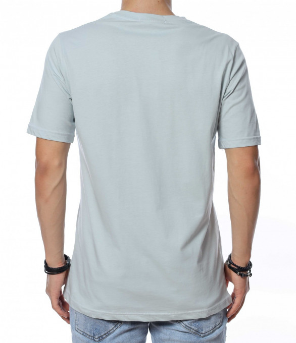 Тениска с надпис minimalist 13821 - Сив