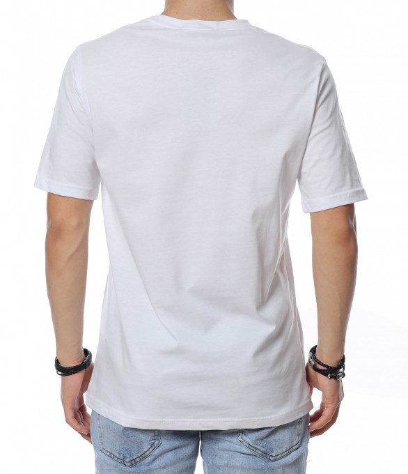 Тениска с надпис BLACK 13820 - Бял