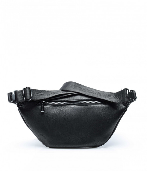 Кожена чанта за кръст 13745 - Черен