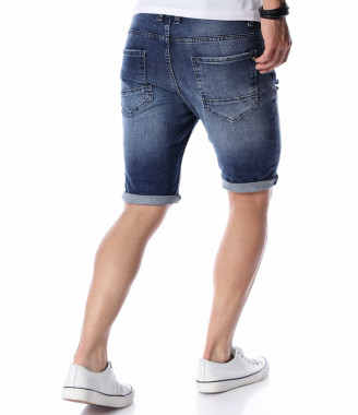 Къси дънки с накъсан дизайн... 2