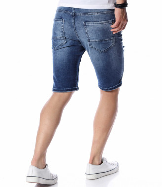 Къси дънки с накъсан дизайн... 2