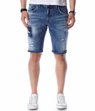 Светлосини къси дънки с...