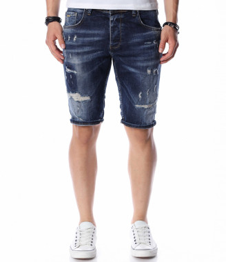 Къси дънки с кръпки 13837 -...