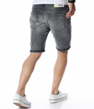 Къси сиви дънки с накъсан... 2