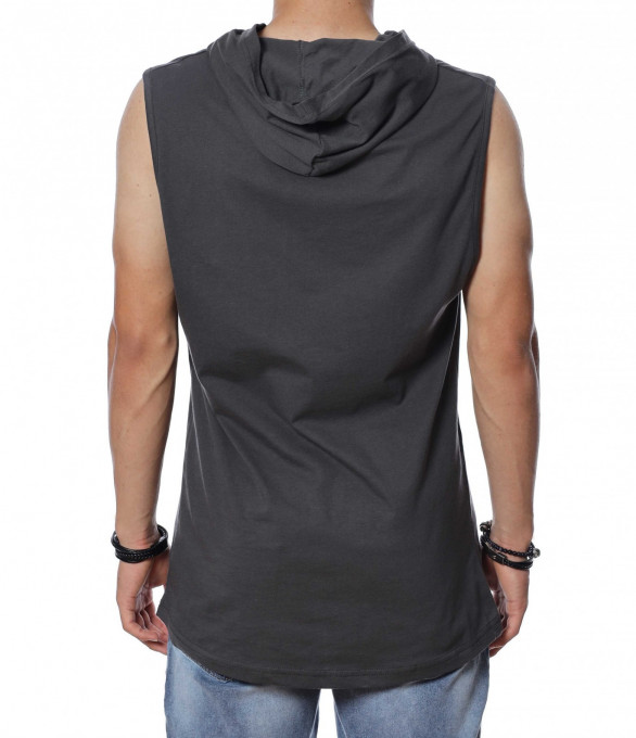 Потник с качулка 13881 - Сив