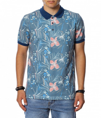 Поло тениска с флорален...