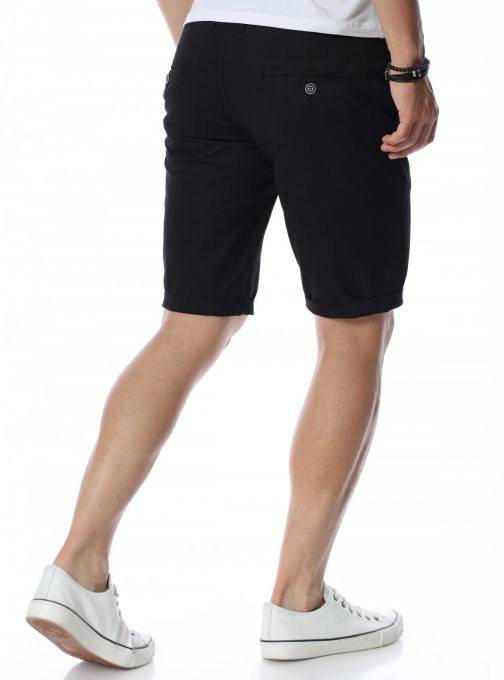 Памучки къси панталони 13865 - Черен