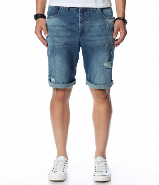 Къси дънки с промазан ефект...