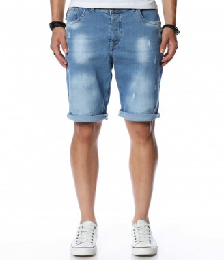 Къси дънки с избелял ефект...