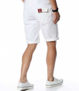 Бели къси дънки 13895 - Бял 2