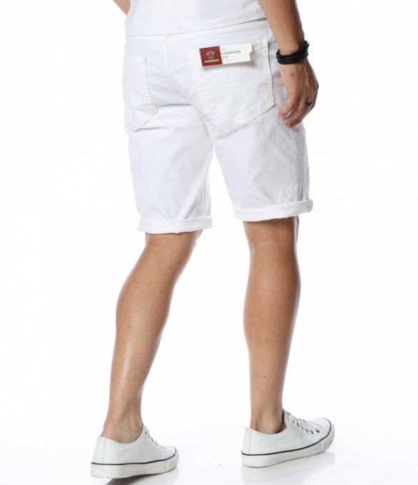 Бели къси дънки 13895 - Бял