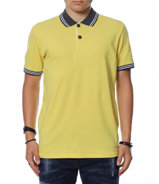 Поло тениска с контрастна...