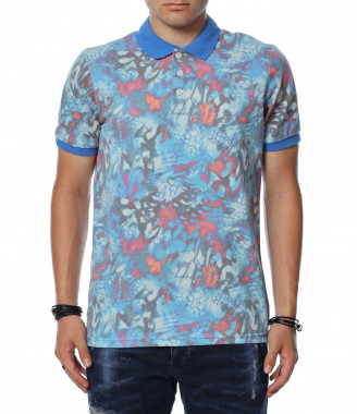 Поло тениска с едноцветна...