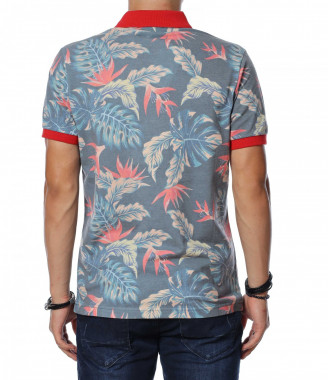 Поло тениска с червена яка... 2