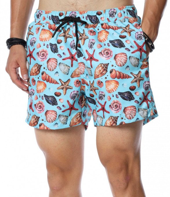 Плажни шорти с морски мотиви 13898 -...