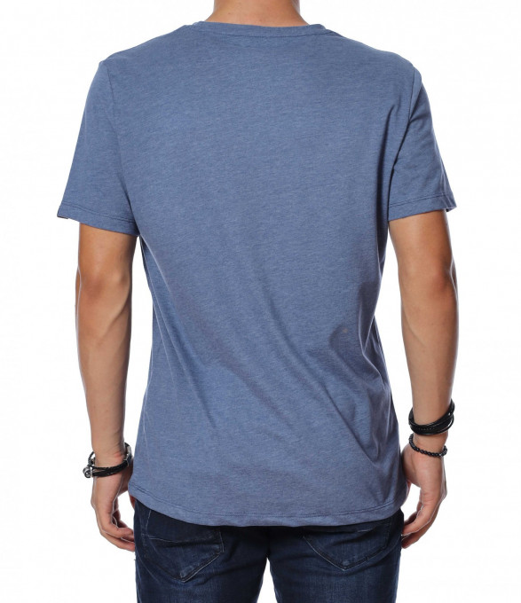 Семпла тениска с надписи 13932 - Син