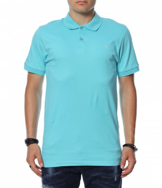 Тениска с яка с изчистен...