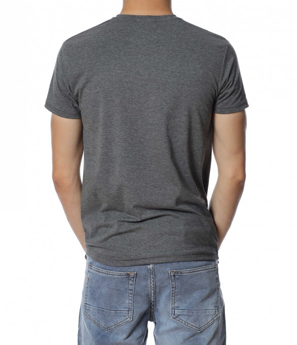 Тениска с апликация слушалки 13922 - Сив