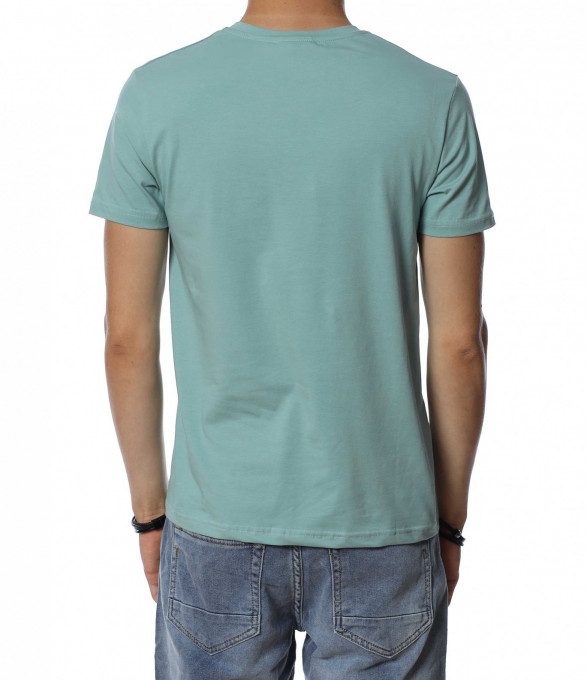 Тениска с преливащ надпис 13917 - Зелен