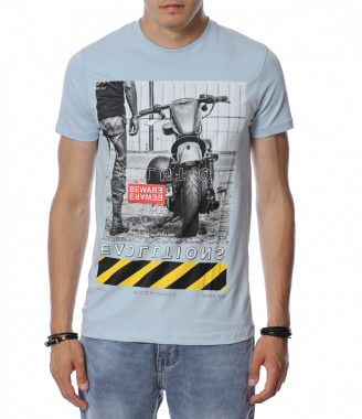 Тениска с щампа мотор 13916...