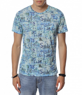 Тениска с дизайн 13518 - Зелен