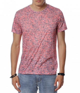 Тениска с десен със ситни...