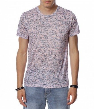 Тениска с десен със ситни...