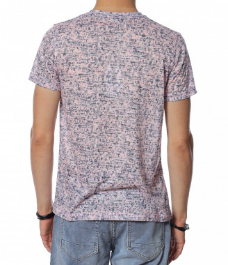 Тениска с десен със ситни... 2