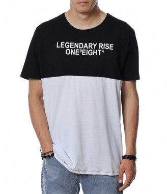 Черно бяла тениска в големи...