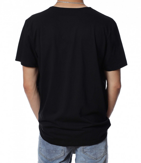 Тениска с надпис  NEW YORK 13883 - Черен