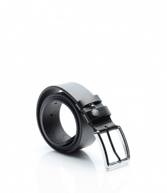 Класически кожен колан - Черен