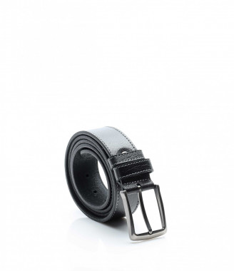 Кожен колан с бял шев 13943...