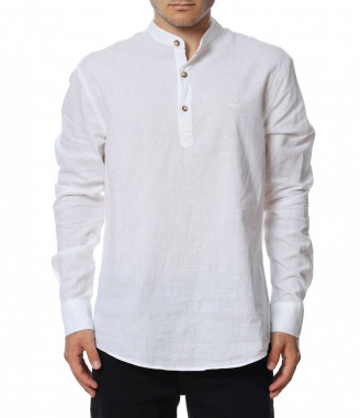 Ленена риза с попска яка...