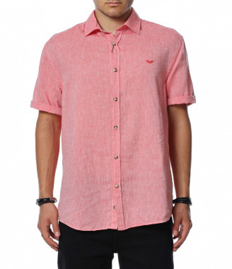 Ленена риза с къс ръкав...