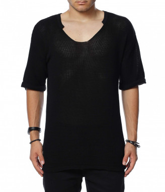 Мрежеста тениска с къс...