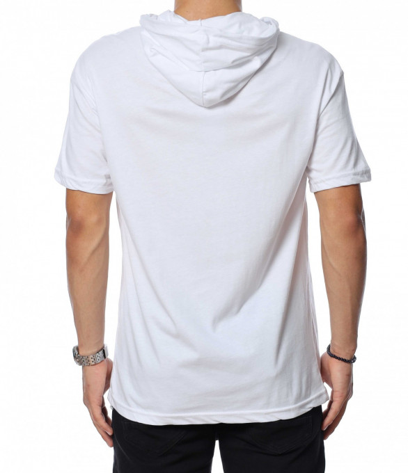 Тениска с качулка 14004 - Бял