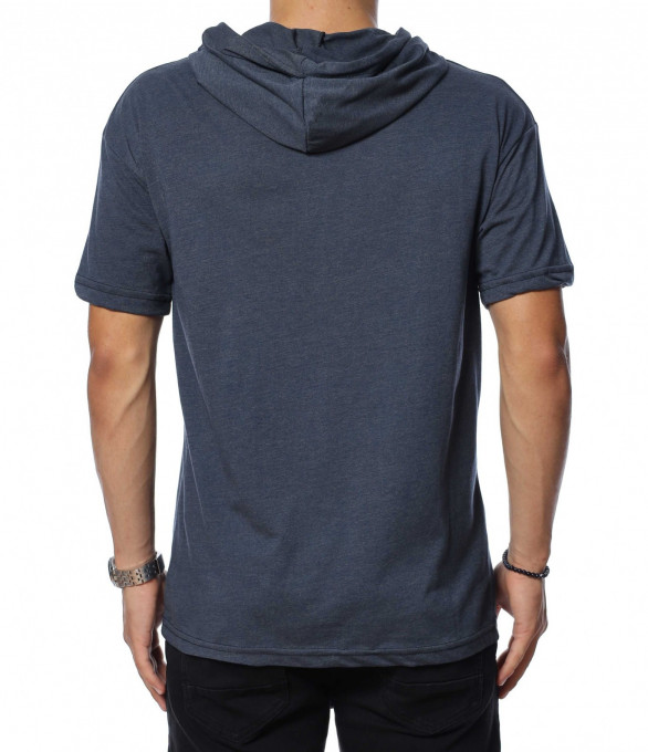 Тениска с качулка 14004 - Тъмно син