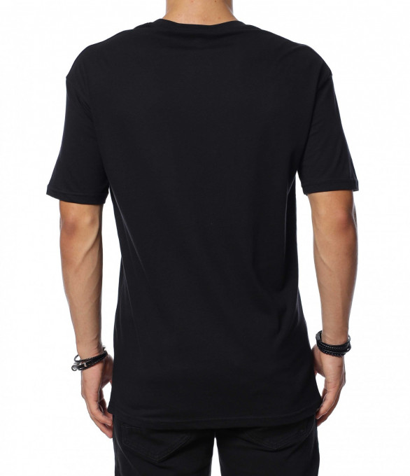 Изчистена тениска с надпис 14005 - Черен