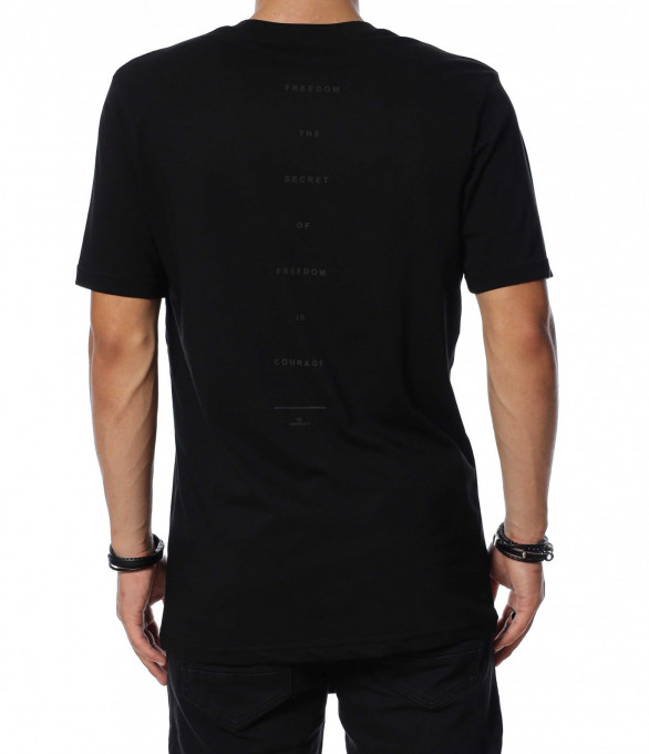 Семпла черна памучна тениска 13965 -...